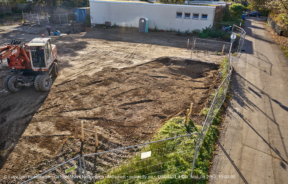 08.11.2022 - Baustelle an der Quiddestraße Haus für Kinder in Neuperlach